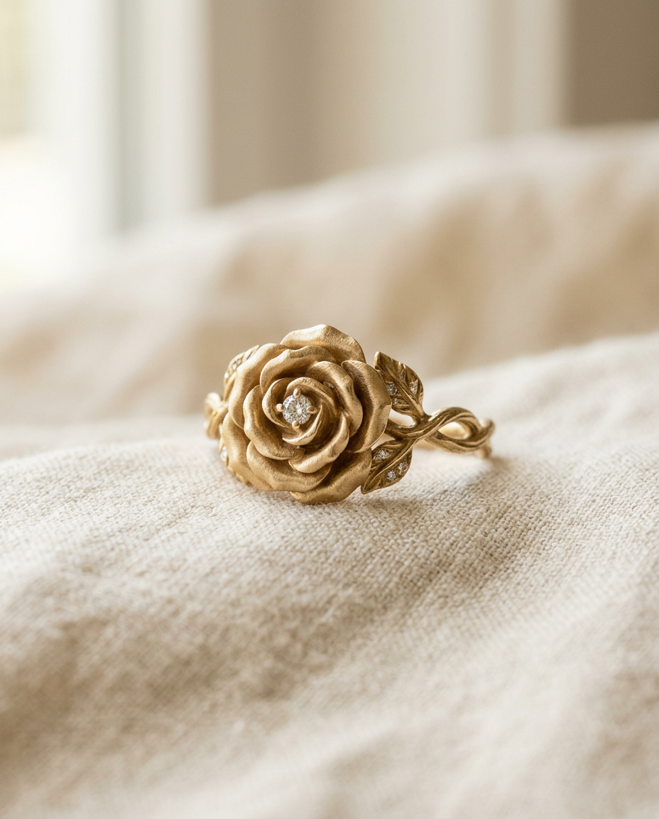 Anillo Rosa Vintage